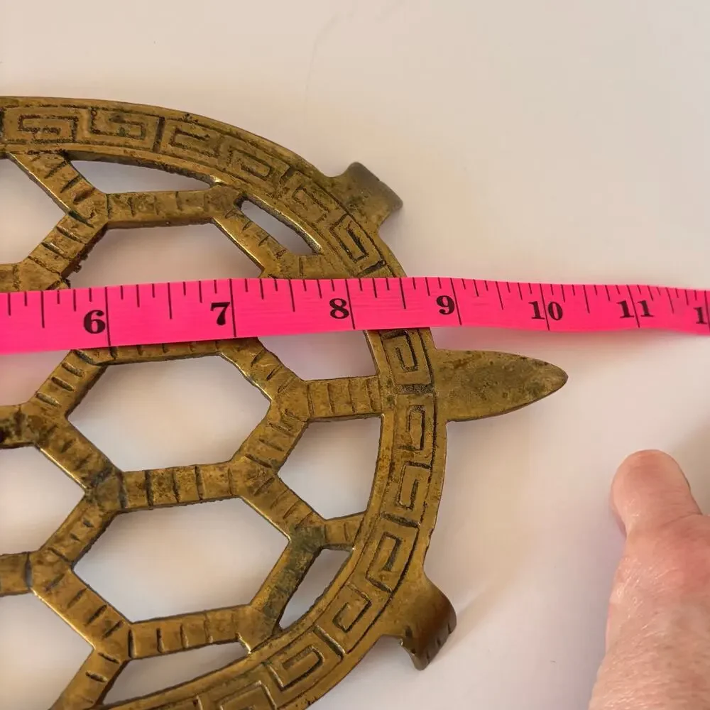 Vintage Brass Turtle Trivet by C.B.K. Ltd - 10